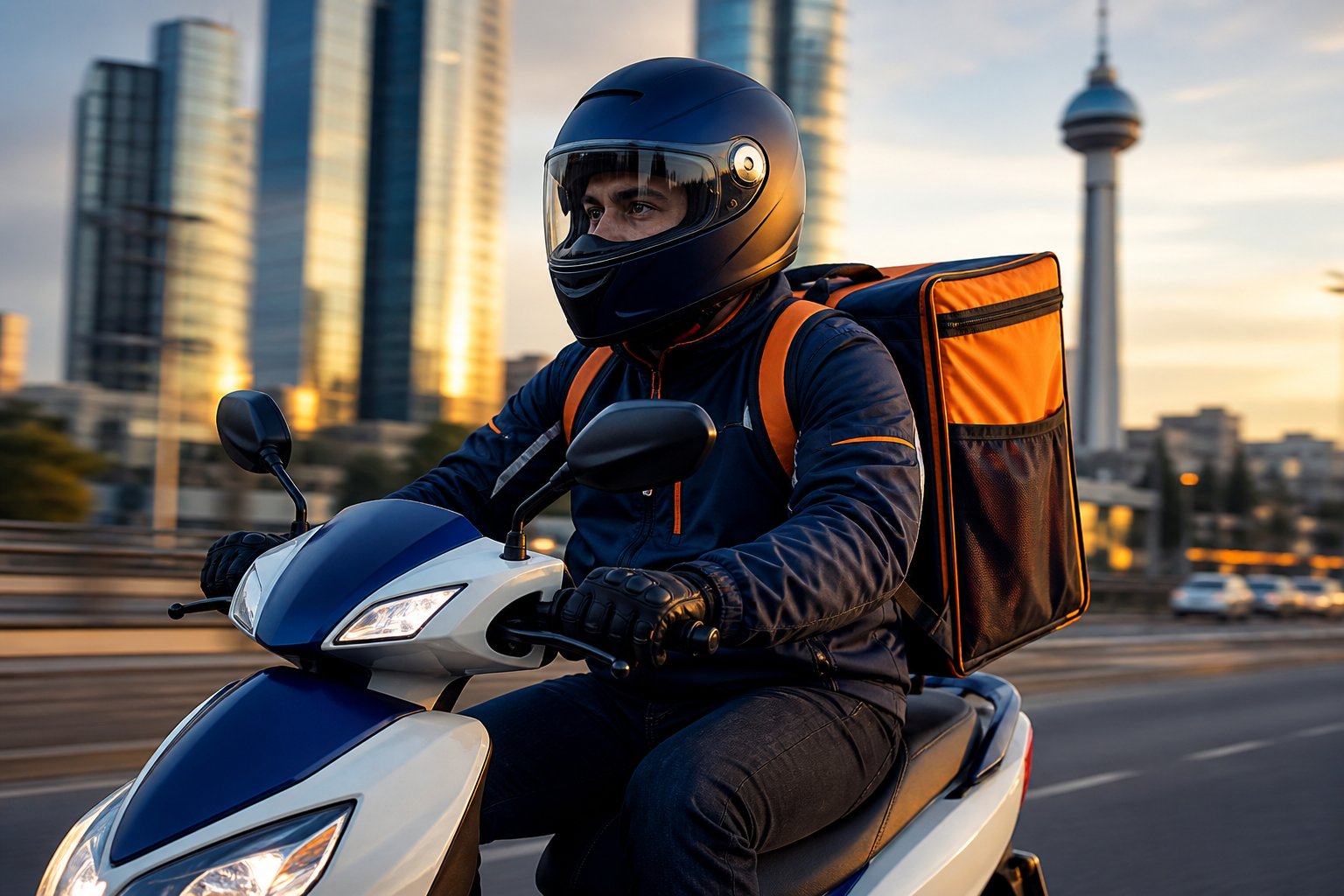MKM Kurye motor kuryesi Ankara'da gönderi taşırken